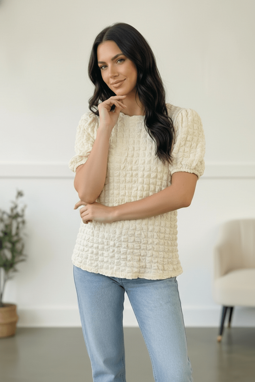 The Cloud Nine Texture Top | Nikki &amp; Co. Boutique