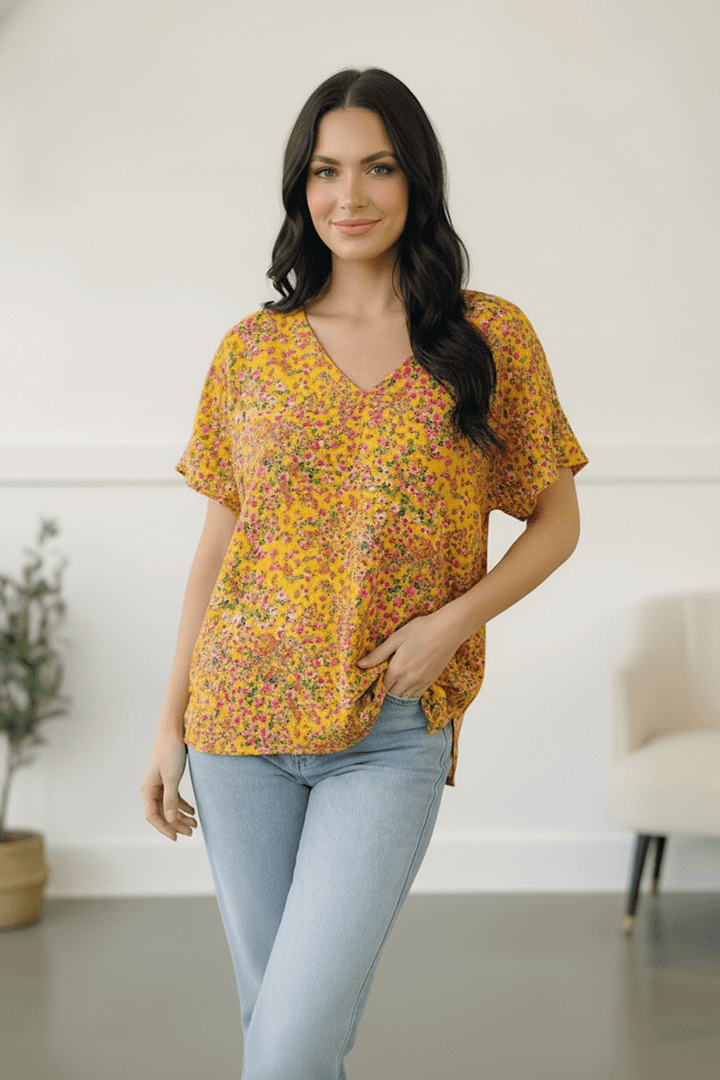 Sunlit Meadow Floral Tops | Nikki &amp; Co. Boutique