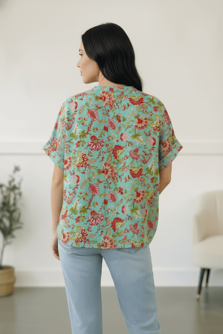 Jade Garden Easy Does it Blouse | Nikki &amp; Co. Boutique