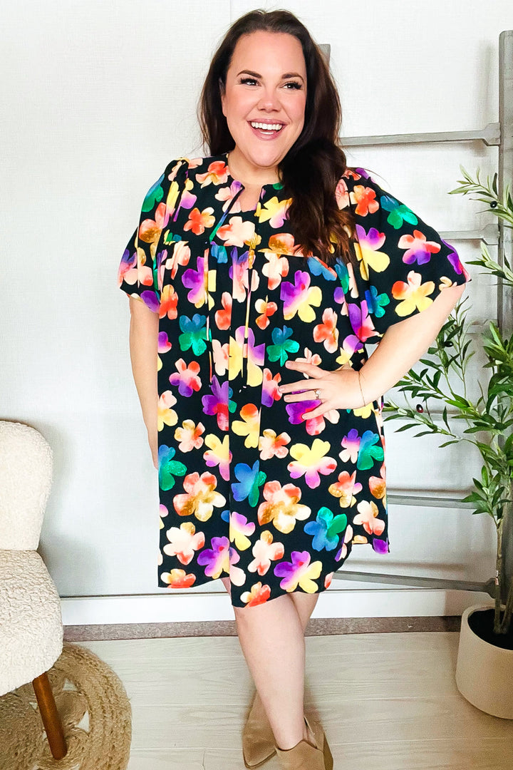 Look Adorable Ribbon Bow Tie Floral Babydoll Dress with Pockets | Nikki &amp; Co. Boutique