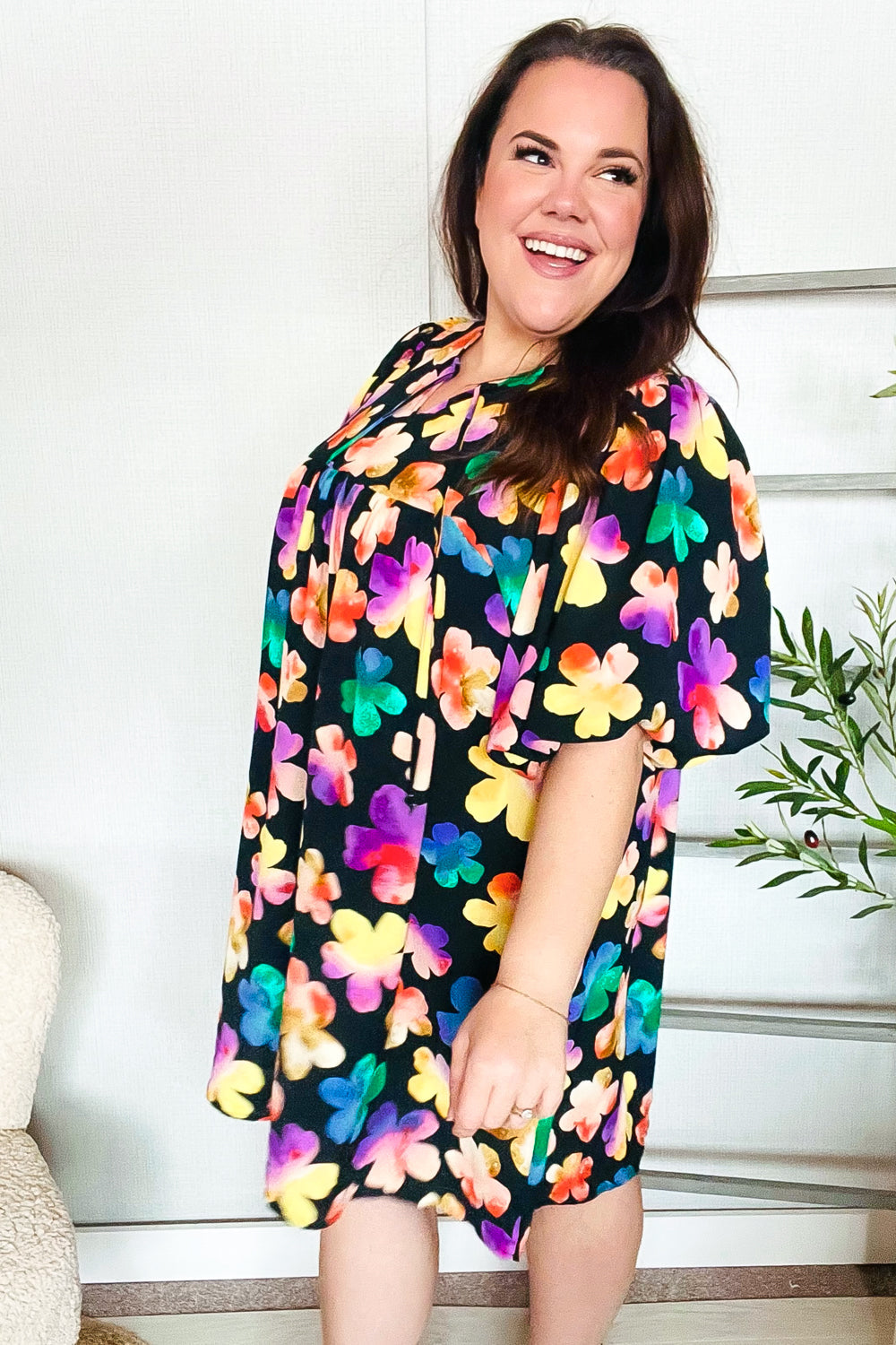 Look Adorable Ribbon Bow Tie Floral Babydoll Dress with Pockets | Nikki &amp; Co. Boutique