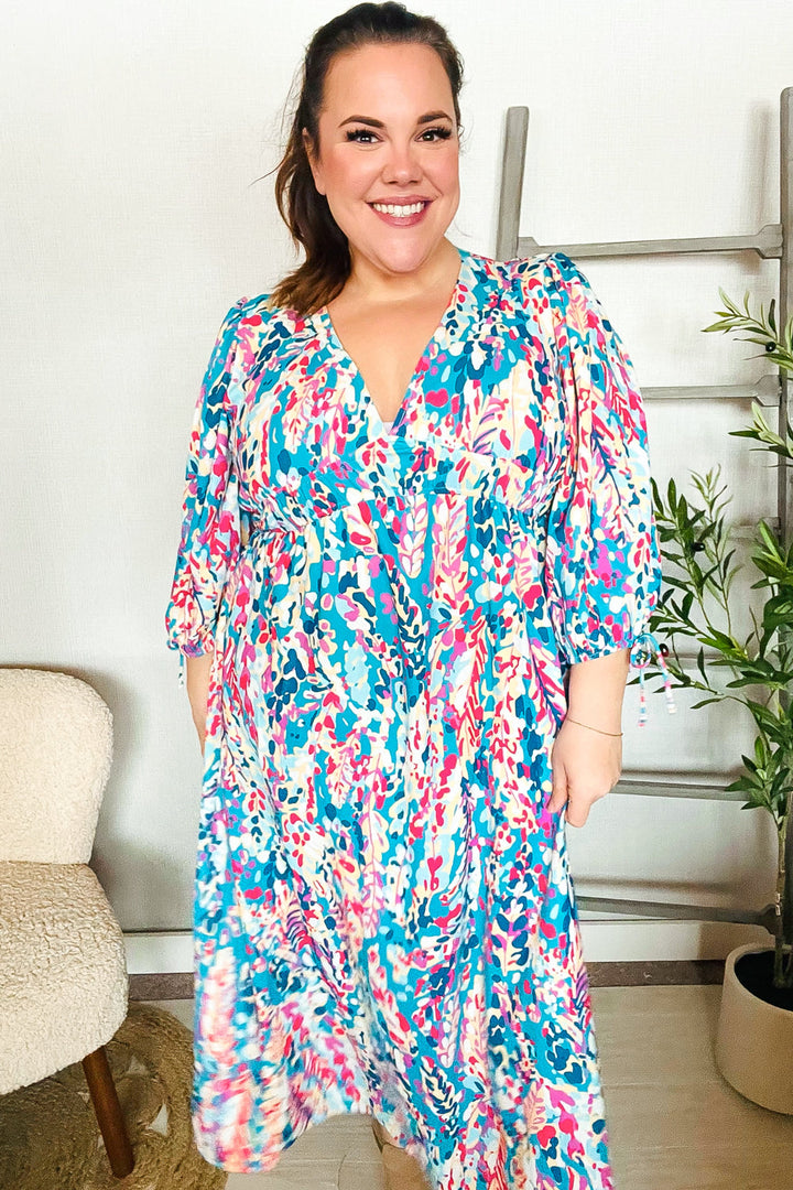 Star Struck Vintage Floral Midi Dress with Side Pockets | Nikki &amp; Co. Boutique