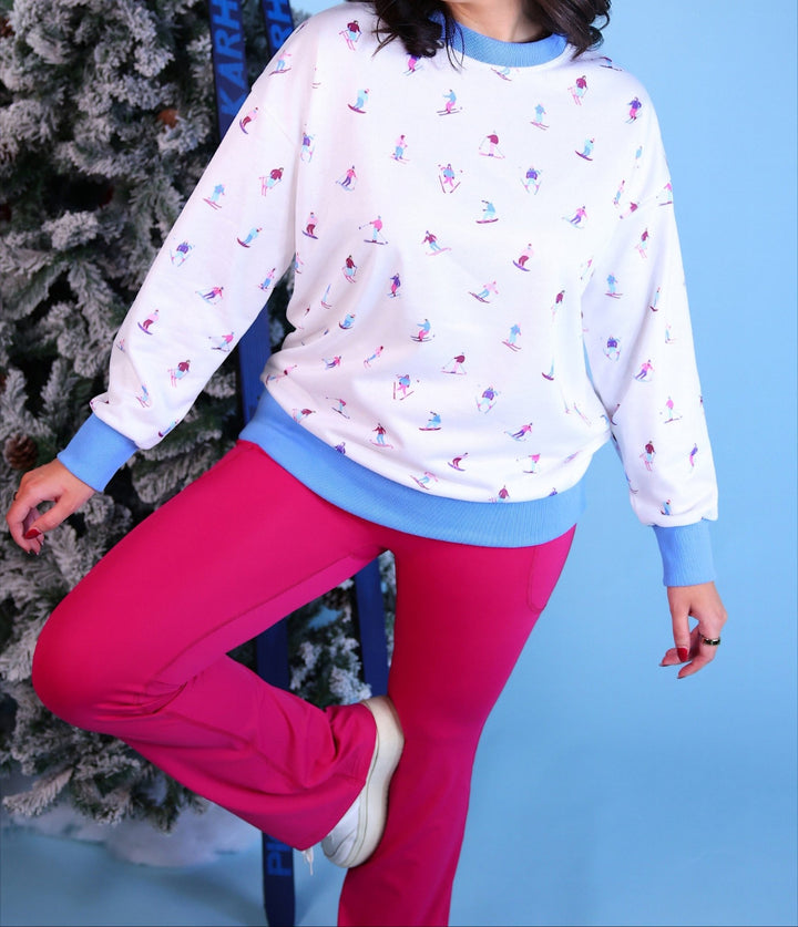 Compression Flared Leggings - Pink (Pre-order) - Nikki &amp; Co. Boutique