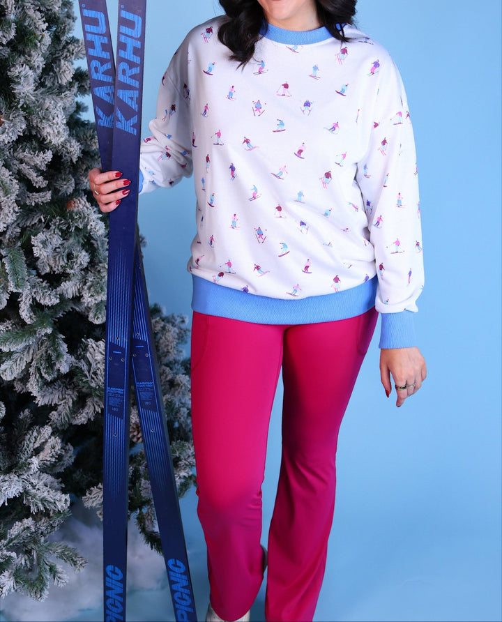 Compression Flared Leggings - Pink (Pre-order) - Nikki &amp; Co. Boutique