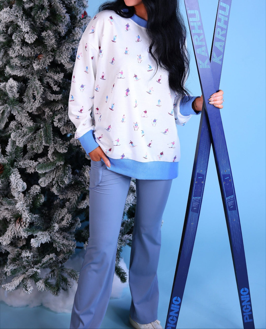 Compression Flared Leggings - Icy Gray (Pre-order) - Nikki &amp; Co. Boutique