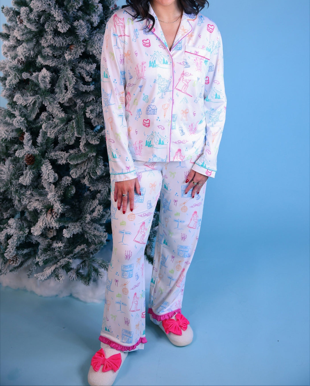 Après Ski Ruffle Pajama Set (Pre-order) - Nikki &amp; Co. Boutique