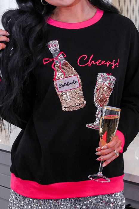 Jess Lea - Cheers to That Terry Pullover (Pre-order) - Nikki &amp; Co. Boutique