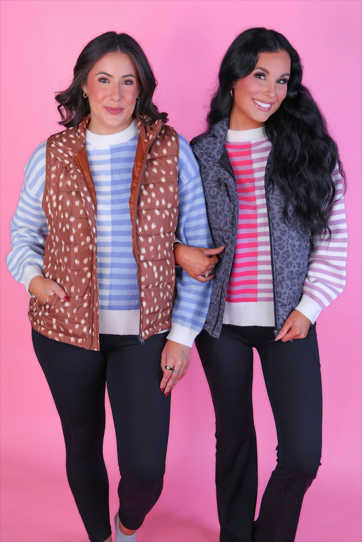 Jess Lea - Delilah Puffer Vest - Oh Deer (Pre-order) - Nikki &amp; Co. Boutique