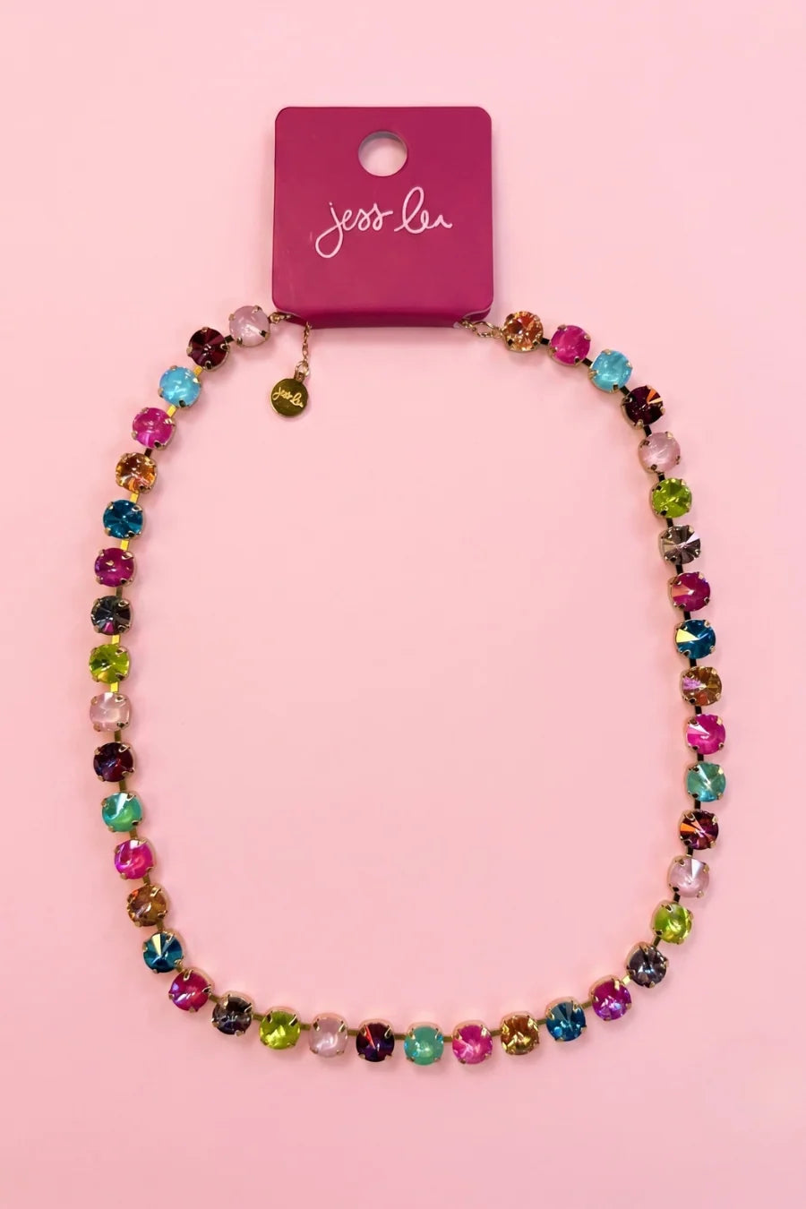 Multicolored gemstones necklace