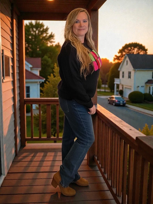 Judy Blue Jeans (NP) - High Rise Button Fly Hem Distressed - Nikki and Co Boutique