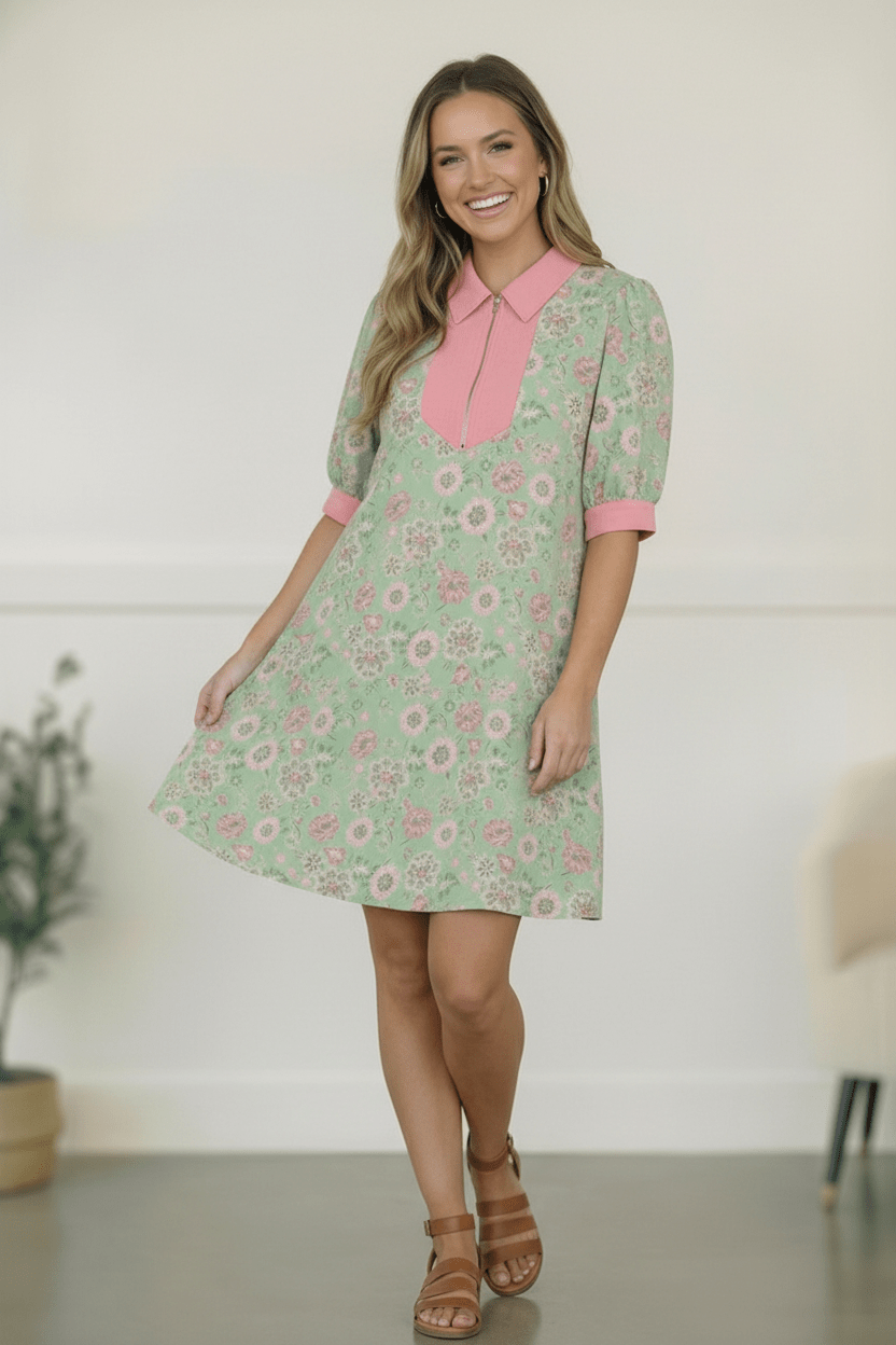 Blast From the Past Mint Blossom Dress | Nikki &amp; Co. Boutique