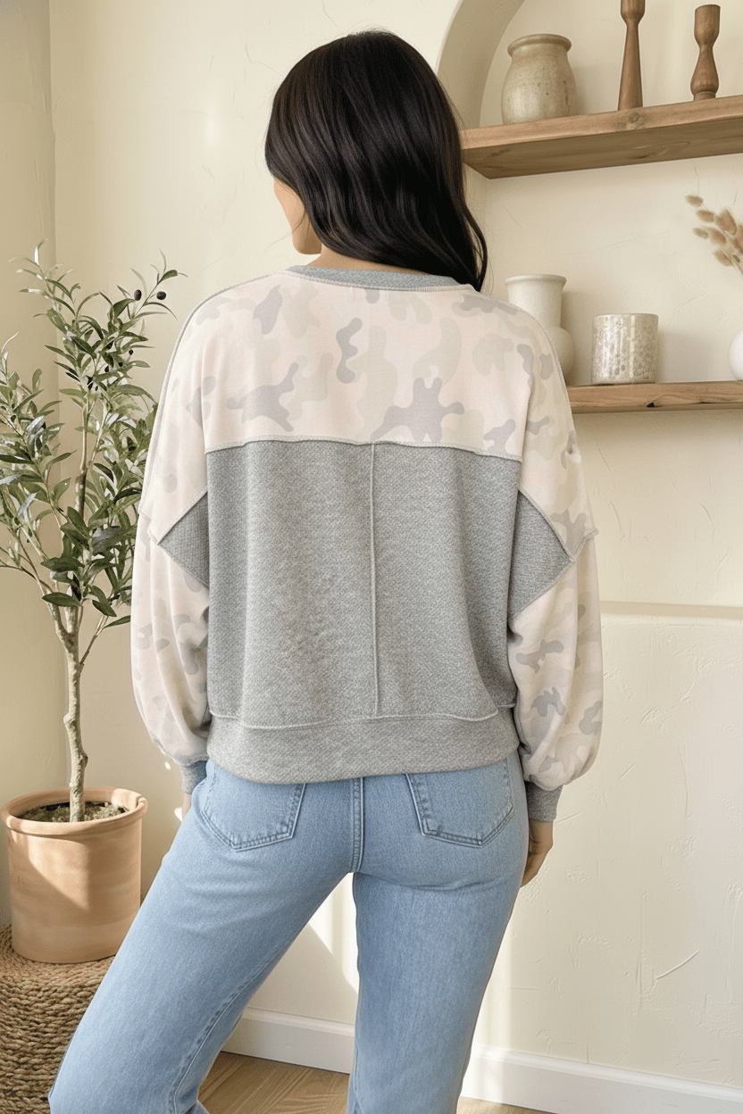 The Comfy Cool Camo Top | Nikki &amp; Co. Boutique
