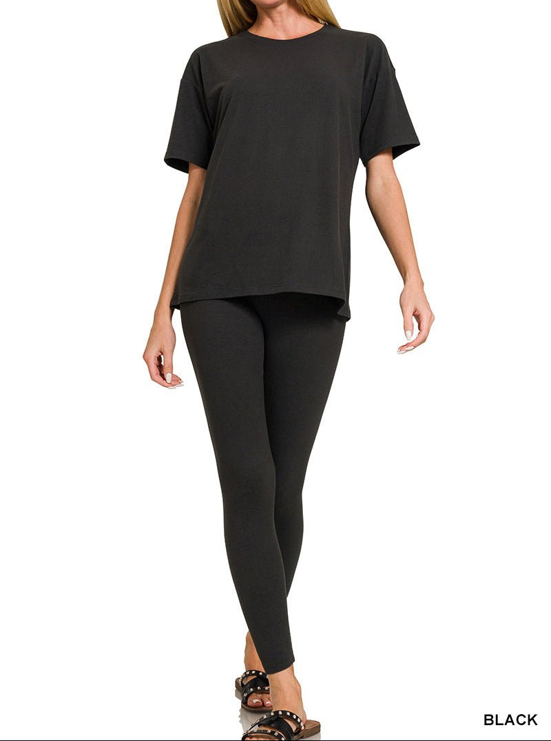 Zenana - (NP) - Short Sleeve Microfiber Set, 17 colors! - Nikki and Co Boutique