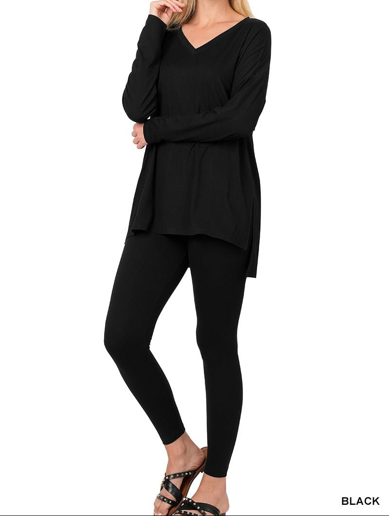 Zenana - (NP) Long Sleeve Microfiber Set, 6 colors! - Nikki and Co Boutique