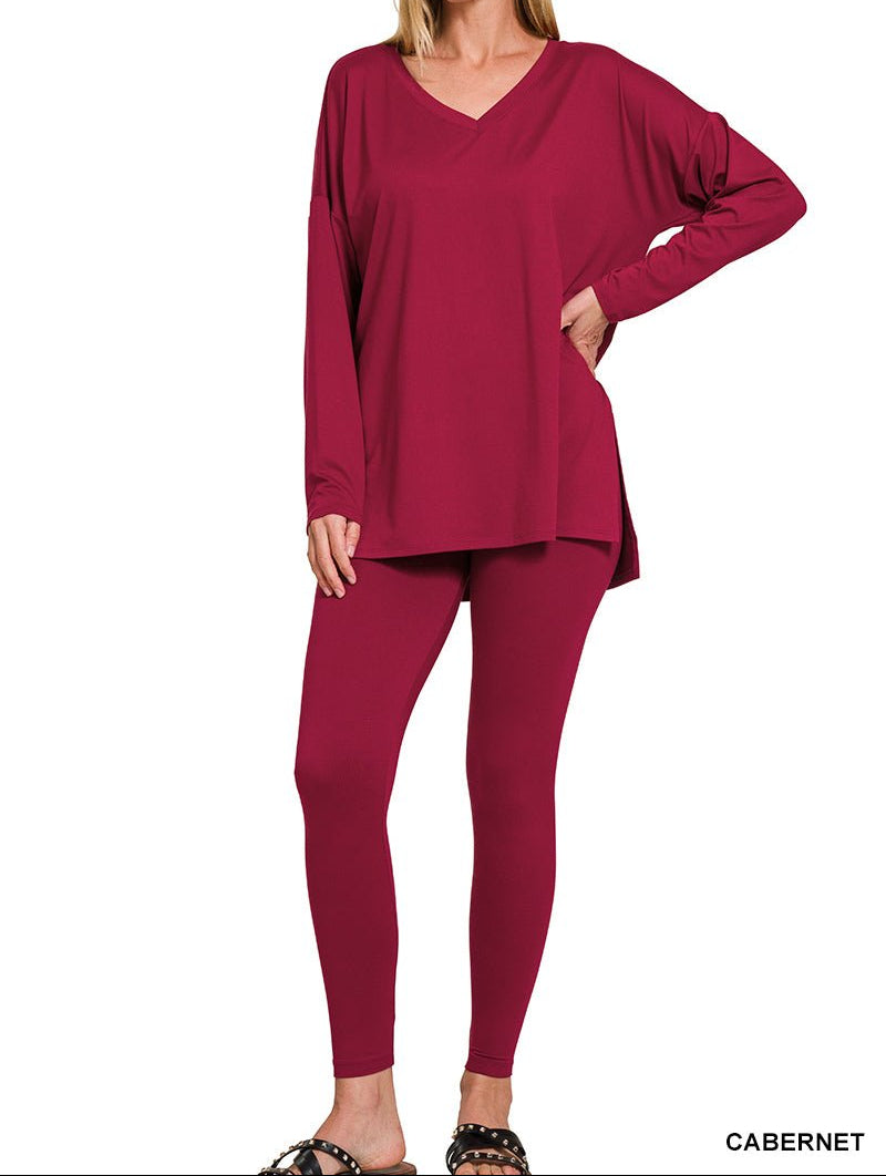 Zenana - (NP) Long Sleeve Microfiber Set, 6 colors! - Nikki and Co Boutique