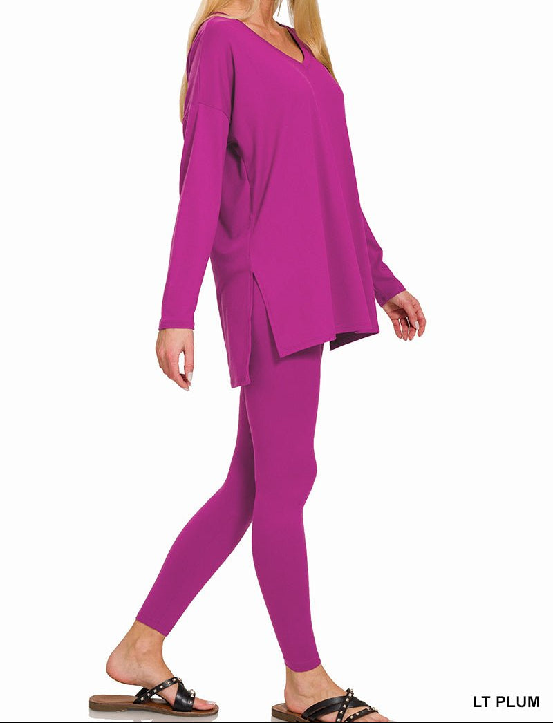 Zenana - (NP) Long Sleeve Microfiber Set, 6 colors! - Nikki and Co Boutique