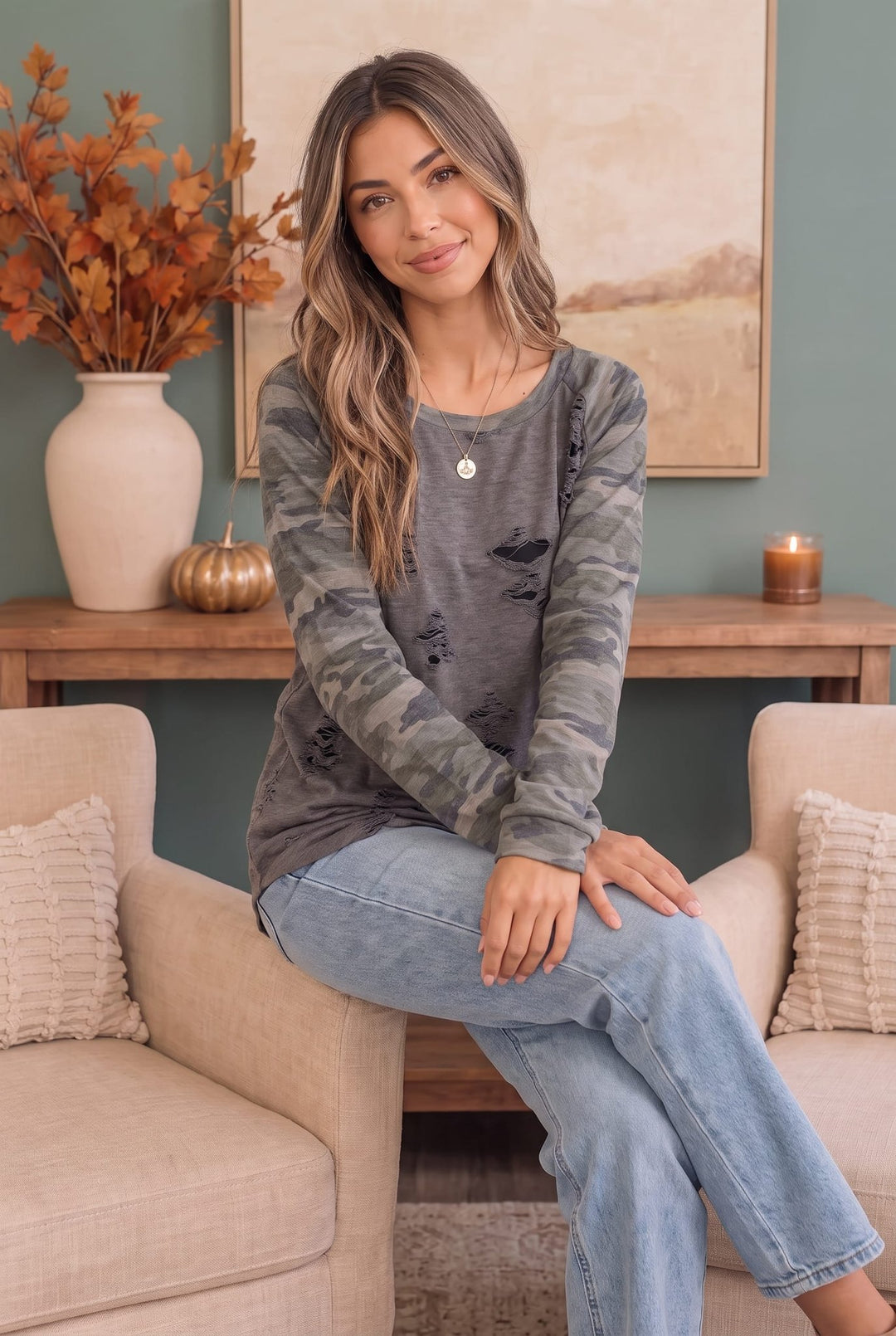 One Tough Cookie Distressed Raglan Top - Nikki &amp; Co. Boutique