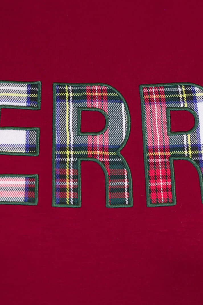 Merry Plaid Patch Luxe Pullover (NP) - Nikki &amp; Co. Boutique