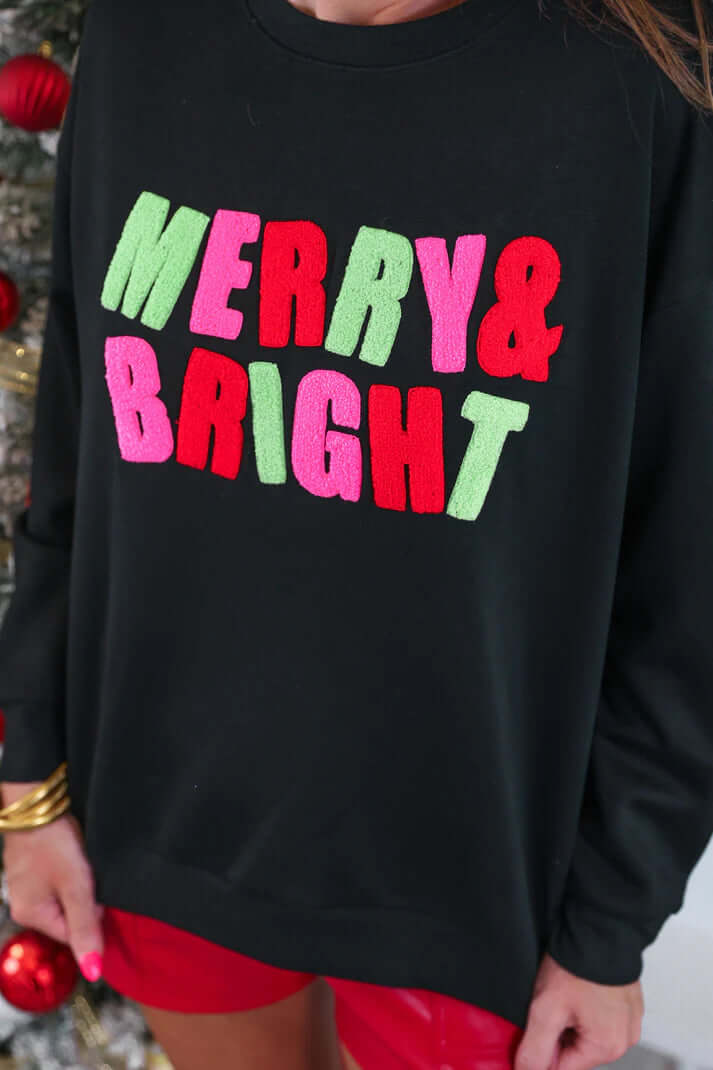 Merry &amp; Bright Sweatshirt (NP) - Nikki &amp; Co. Boutique