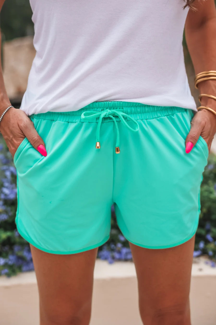 Mint Drawstring Everyday Shorts (NP)