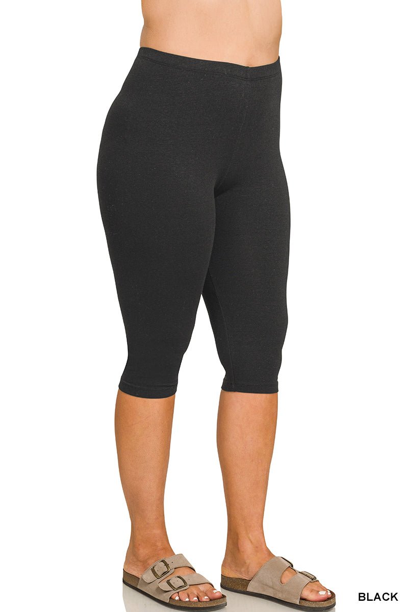 Premium Cotton Capri Leggings (NP) | Nikki & Co. Boutique