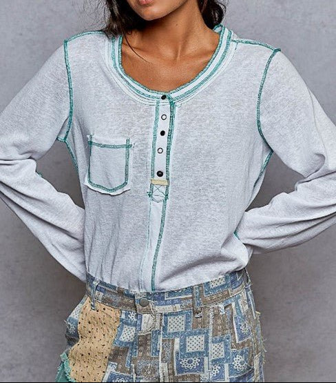 POL (NP) - Long Sleeve Cotton Jersey, 4 colors - Nikki and Co Boutique