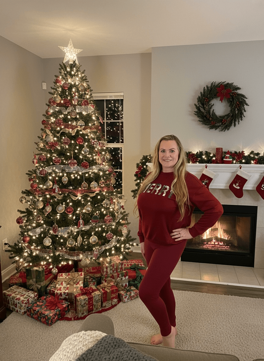 Merry Plaid Patch Luxe Pullover (NP) - Nikki &amp; Co. Boutique