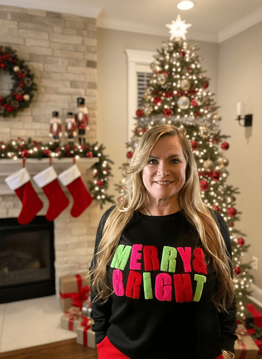 Merry &amp; Bright Sweatshirt (NP) - Nikki &amp; Co. Boutique