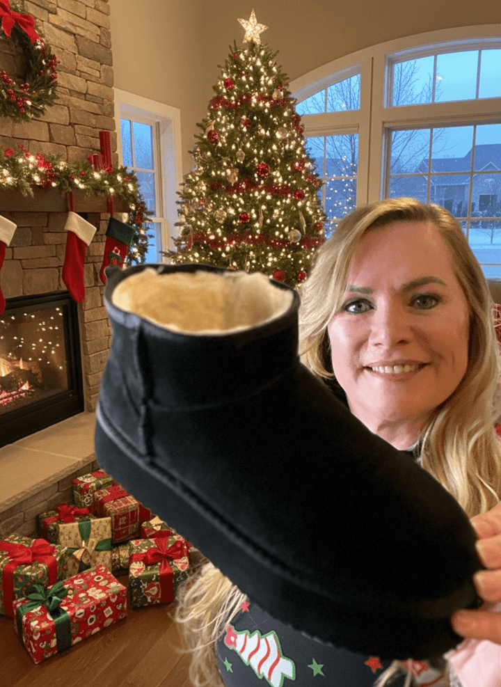 Mesh Bow Christmas Treats Top (NP) - Nikki &amp; Co. Boutique