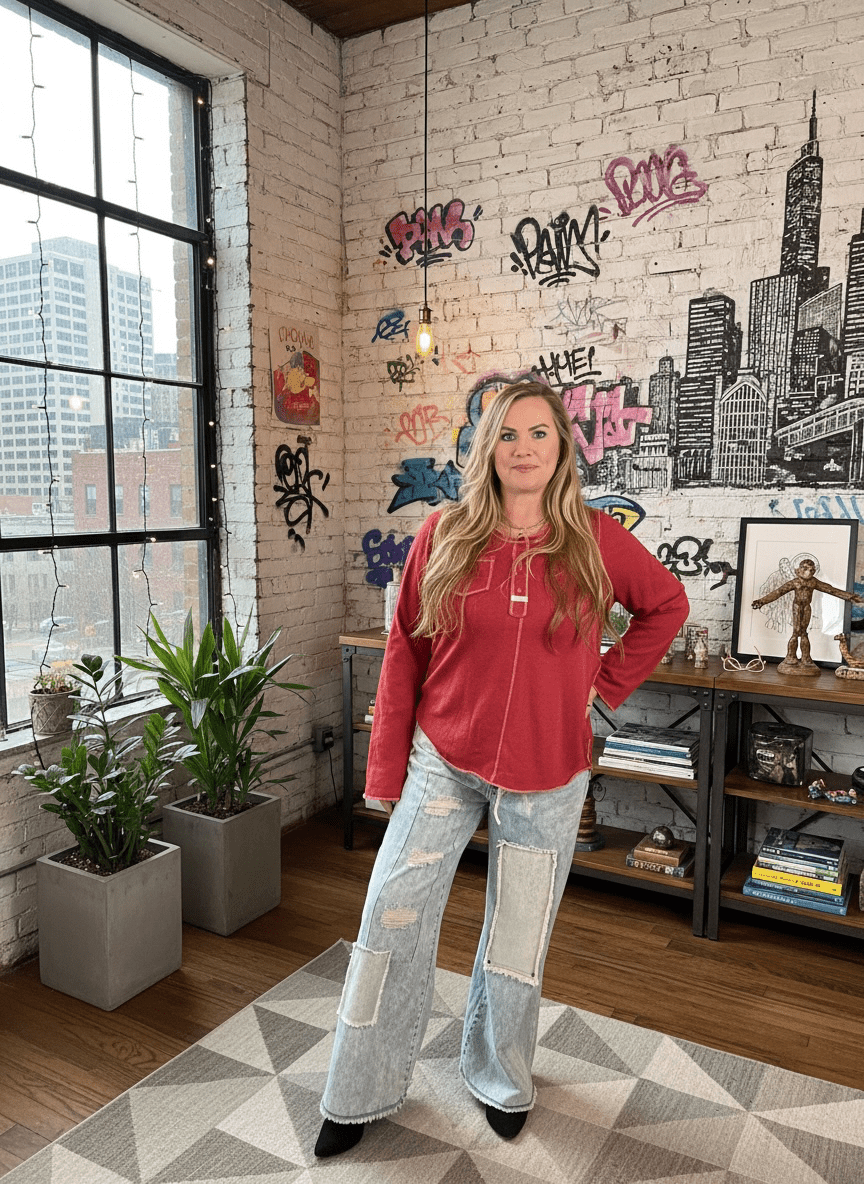 POL (NP) - Long Sleeve Cotton Jersey, 4 colors - Nikki and Co Boutique