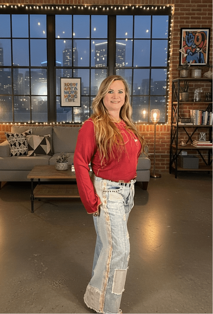 POL (NP) - Boho Pants with Patches, 2 Colors | Nikki &amp; Co. Boutique