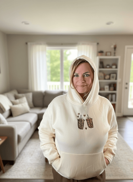 Happy Camp3r (NP) - Latte Love Hoodie - Nikki and Co Boutique