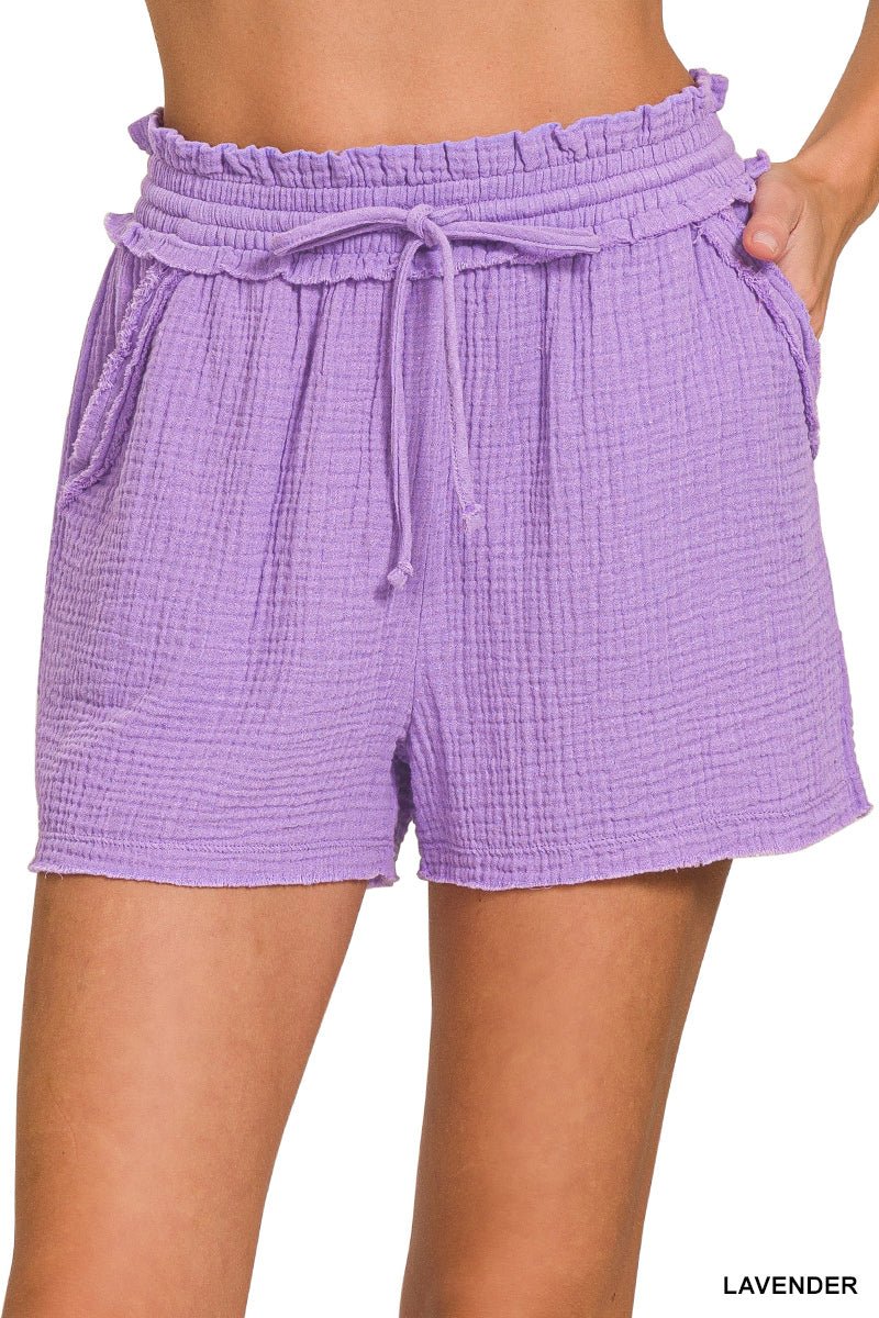 Double Gauze Drawstring Shorts (NP) | Nikki &amp; Co. Boutique