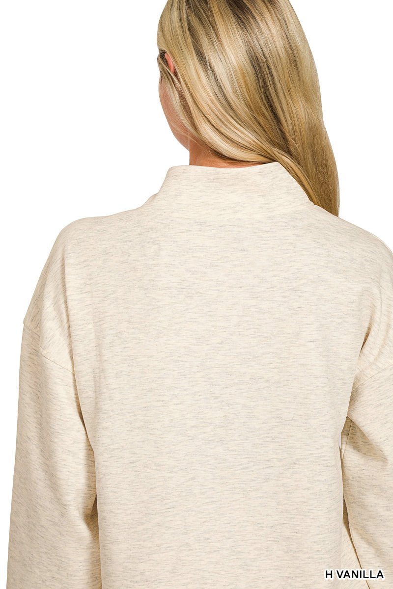 Zenana Scuba Half-zip Pullover Jogger Set (NP) - Nikki &amp; Co. Boutique
