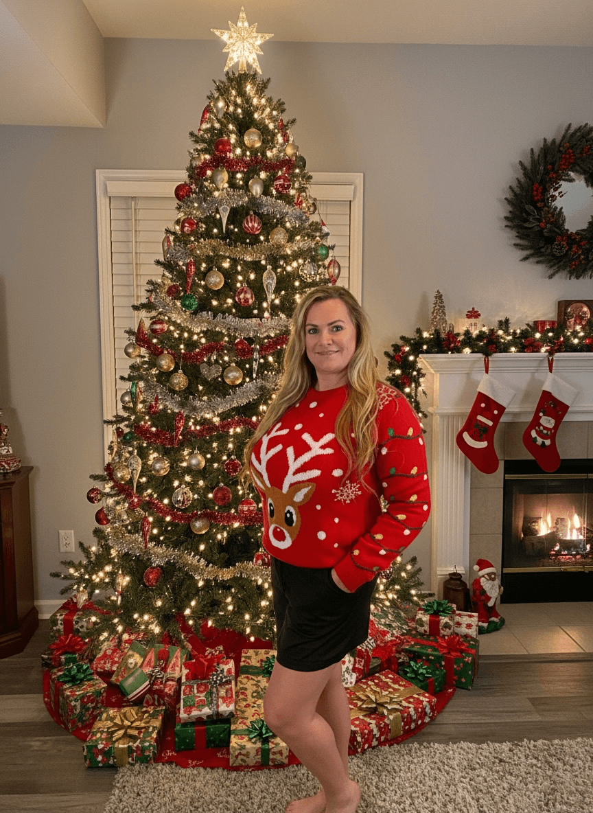 Reindeer Holiday Sweater (NP) - Nikki &amp; Co. Boutique