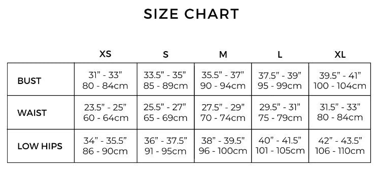Size Chart. Fine Ribbed Seamless High Neck Tank Top (NP) - 9 colors | Nikki &amp; Co. Boutique