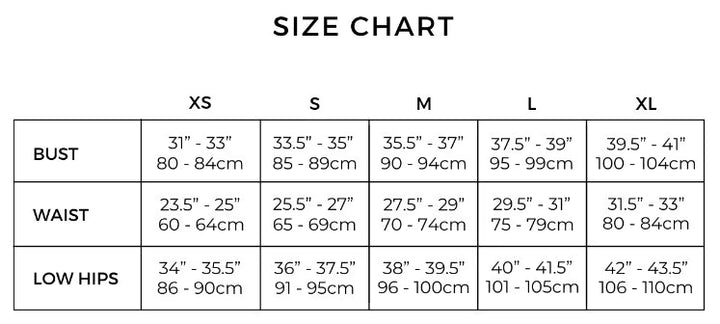 Size Chart. Fine Ribbed Seamless High Neck Tank Top (NP) - 9 colors | Nikki &amp; Co. Boutique