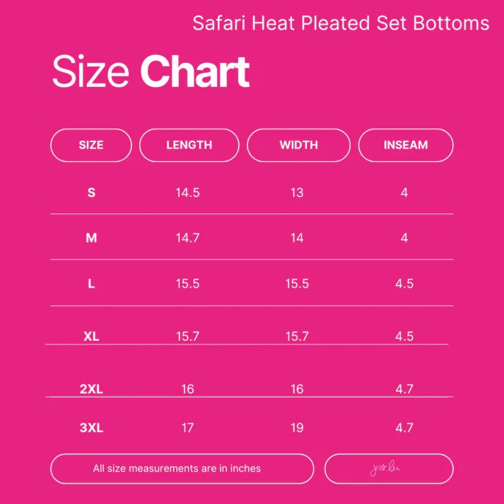 Safari Heat Pleated Sets (NP) | Nikki &amp; Co. Boutique
