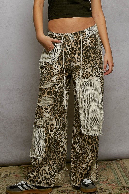 POL (NP) - Boho Pants with Patches, 2 Colors | Nikki &amp; Co. Boutique