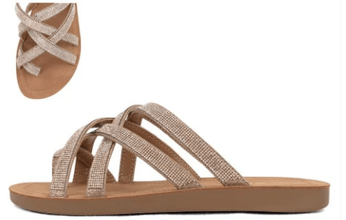 Rose Gold Strappy Sandals (NP) | Nikki &amp; Co. Boutique