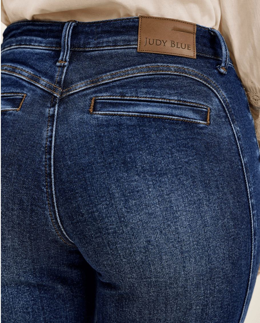 Judy Blue Mid-Rise Bootcut Jeans with Cowgirl Seaming (NP) - Nikki &amp; Co. Boutique