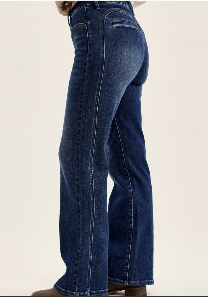 Judy Blue Mid-Rise Bootcut Jeans with Cowgirl Seaming (NP) - Nikki &amp; Co. Boutique