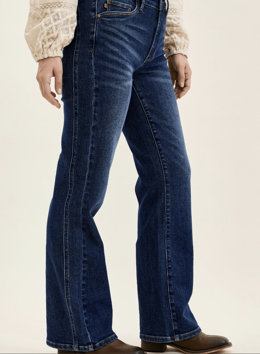 Judy Blue Mid-Rise Bootcut Jeans with Cowgirl Seaming (NP) - Nikki &amp; Co. Boutique