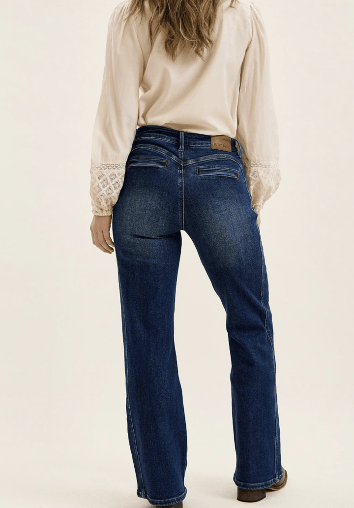 Judy Blue Mid-Rise Bootcut Jeans with Cowgirl Seaming (NP) - Nikki &amp; Co. Boutique