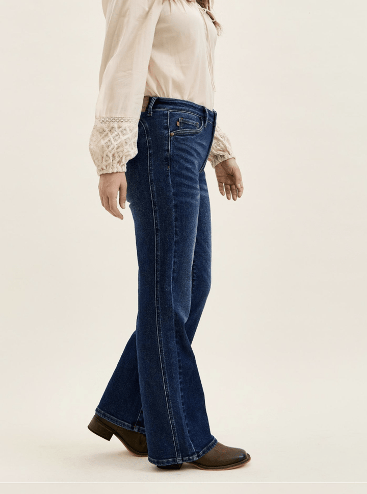 Judy Blue Mid-Rise Bootcut Jeans with Cowgirl Seaming (NP) - Nikki &amp; Co. Boutique