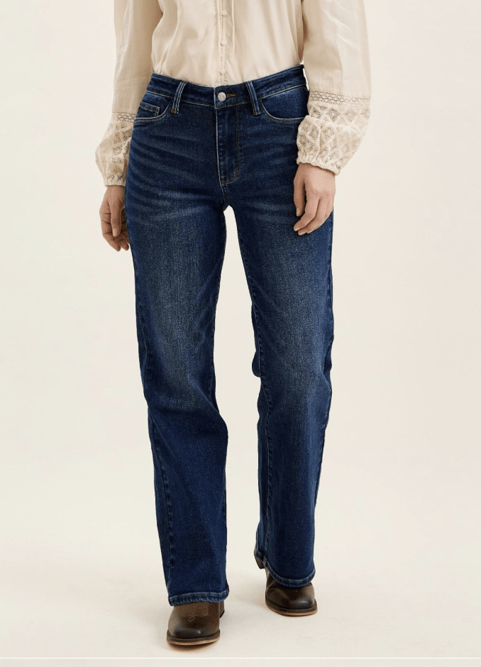 Judy Blue Mid-Rise Bootcut Jeans with Cowgirl Seaming (NP) - Nikki &amp; Co. Boutique