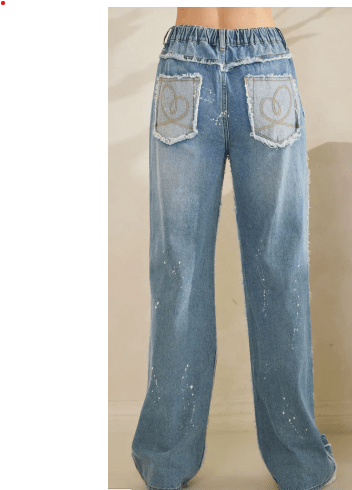 Oli & Hali (NP) - Washed Heart Cutout Jeans - Nikki and Co Boutique