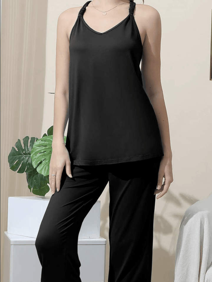 Banded-Neckline Pajama Set | 4 Prints &amp; Colors - Nikki &amp; Co. Boutique