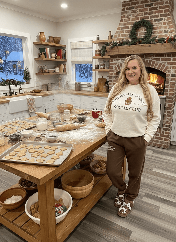 Christmas Cookie Social Club Luxe Pullover (NP) - Nikki &amp; Co. Boutique
