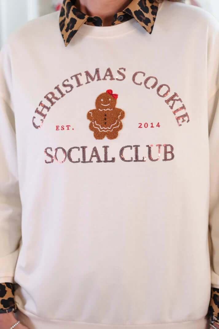 Christmas Cookie Social Club Luxe Pullover (NP) - Nikki &amp; Co. Boutique